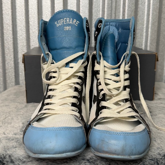 Superare Boxing Wrestling Shoes High Top Blue White Black Size 11.5 US 45.5 EU main image 9